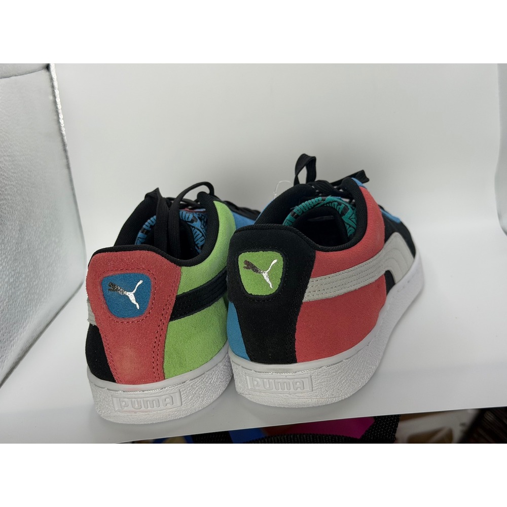 PUMA Suede Classix Fly Mens 13 Black Green Coral Blue Low Top Sneakers NWOB - Picture 2 of 5